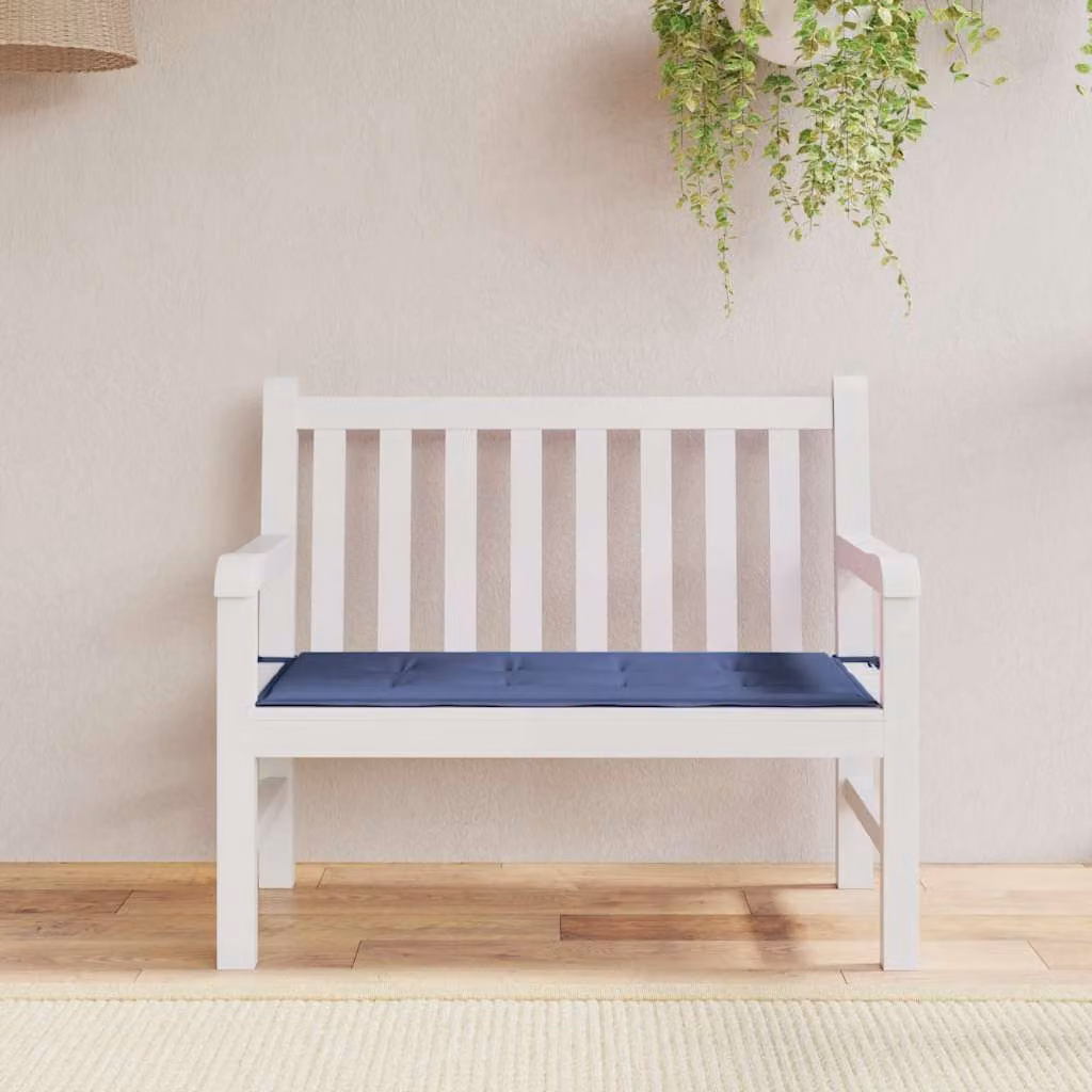 Cuscino per panca da giardino vidaXL Blu, L 120 x P 50 x H 3 cm, in tessuto Oxford impermeabile e traspirante