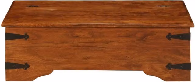 Tavolino da Salotto-Tavolino da soggiorno-Tavolo in Legno Acacia Finitura Ambra 110x55x35 cm 231262