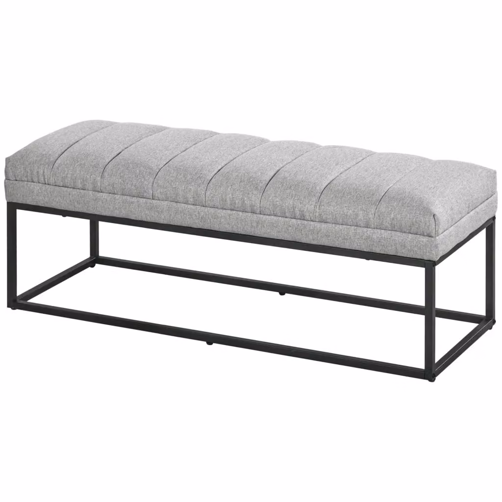Letto imbottito Minimal con testiera in tessuto rosa e nero e struttura in metallo e legno – 2