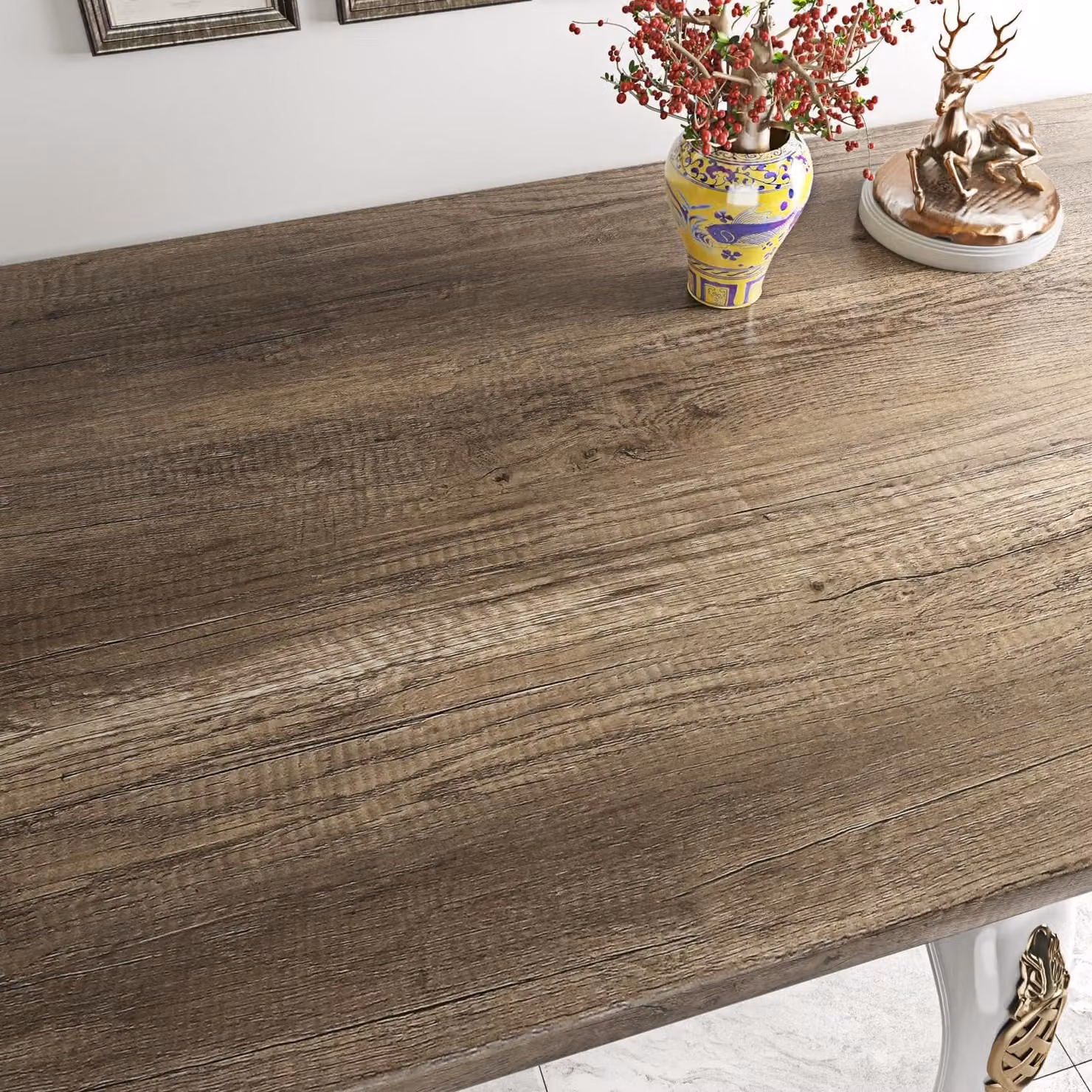Vinile autoadesivo effetto legno rustico marrone, ideale per cucine e mobili