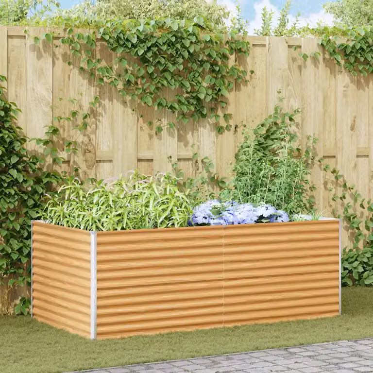 Letto rialzato da giardino vidaXL in acciaio corten marrone L: 195 cm, P: 100 cm, H: 68 cm