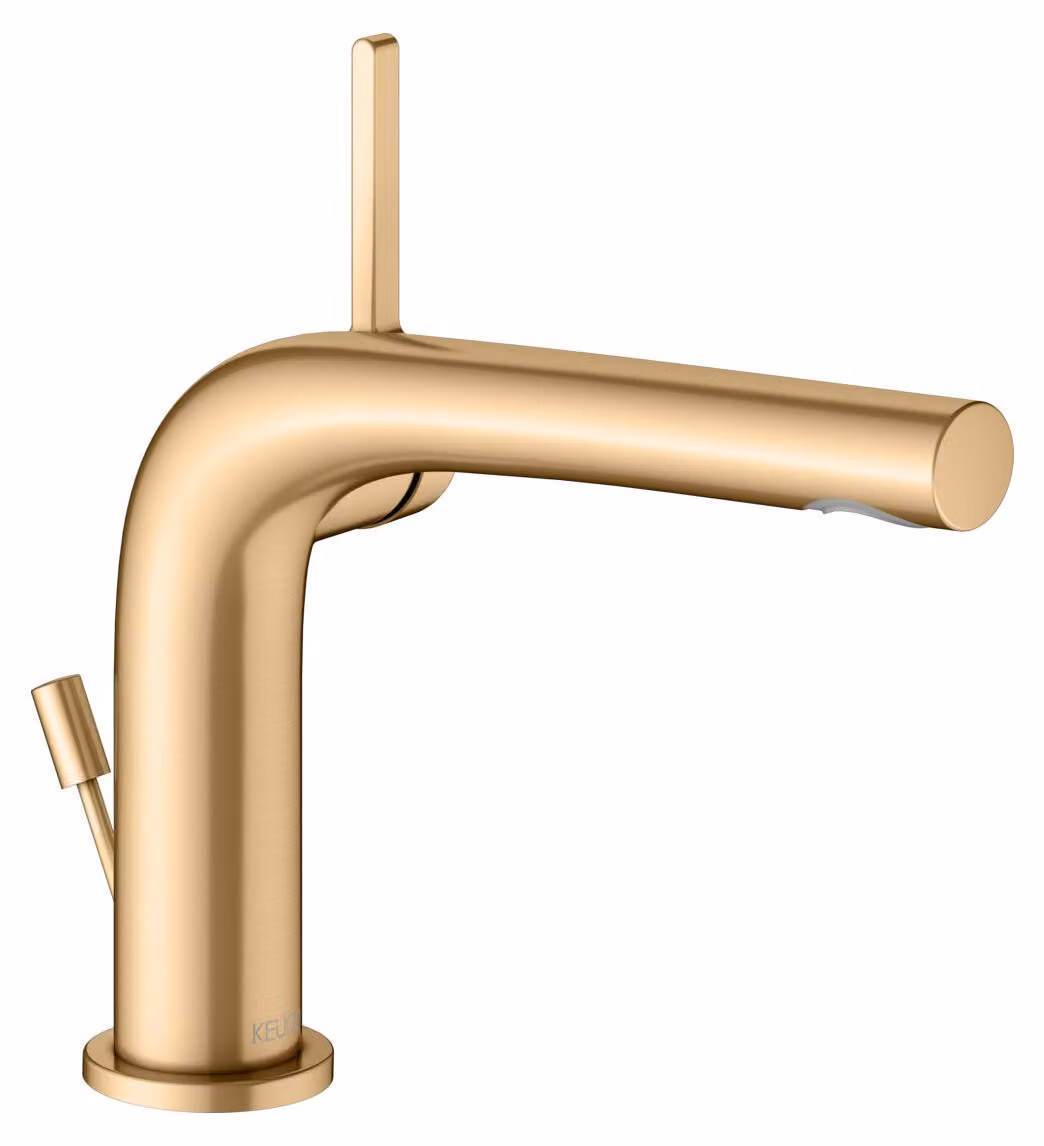 KEUCO EDITION 400 Mitigeur monocommandé pour lavabo 120, avec garniture d'écoulement, saillie 153mm, 51504250002, 51504250002