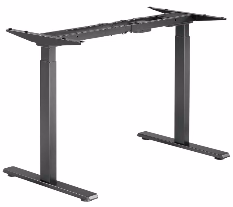 Scrivania regolabile in altezza da 720 a 1200 mm - Struttura verniciata di nero - Ideale per lavoro e studio