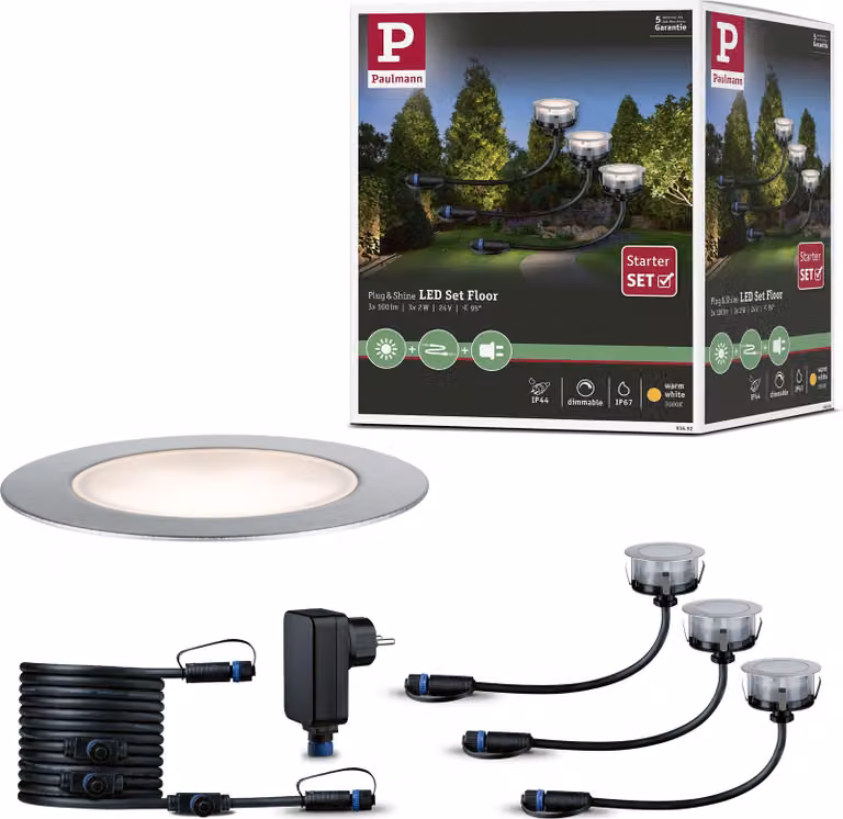 Paulmann Plug & Shine LED Bodeneinbauleuchte Floor Eco Basisset
