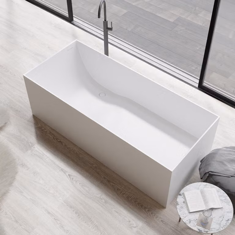 Vasca da bagno, vasca quadrata, vasca freestanding, vasca rettangolare, vasca opaca.120*68*55cm/XA-8572-120/