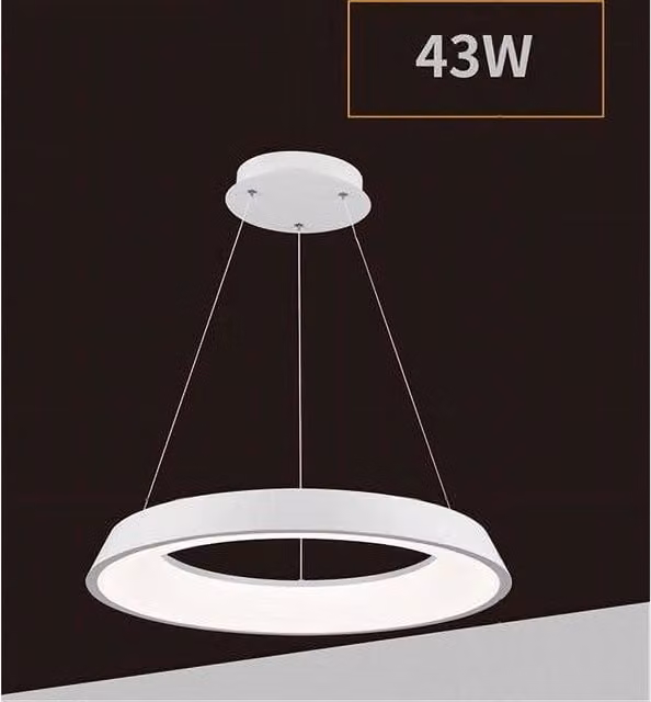 Trade Shop Lampadario LED Ultra Moderno A71-3C Bianco con Tre Colorazioni di Luce, Dimmerabile e Altezza Regolabile