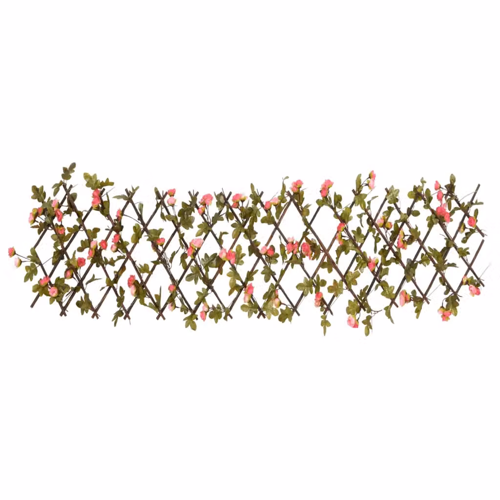Traliccio Edera Artificiale Espandibile Rosa Scuro 180x20 cm