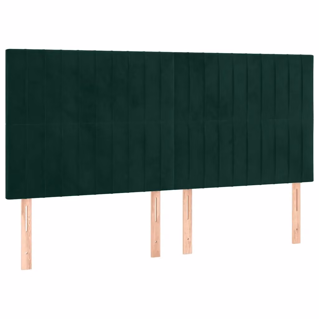 Testiera decorativa in velluto verde scuro Design Mania L: 180 cm, P: 5 cm, H: 118/128 cm – 2