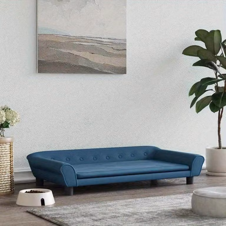 Cuccia per cani, colore blu, dimensioni 100x50x21 cm. Morbida, calda e confortevole, delicata e versatile, ideale per cani di piccola e media taglia