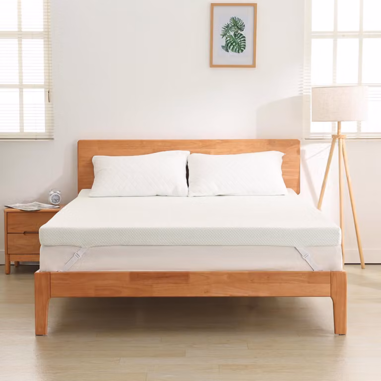 Topper per materasso, dimensioni 160x200 cm, altezza 9 cm, supporto H3, realizzato in schiuma di tè verde