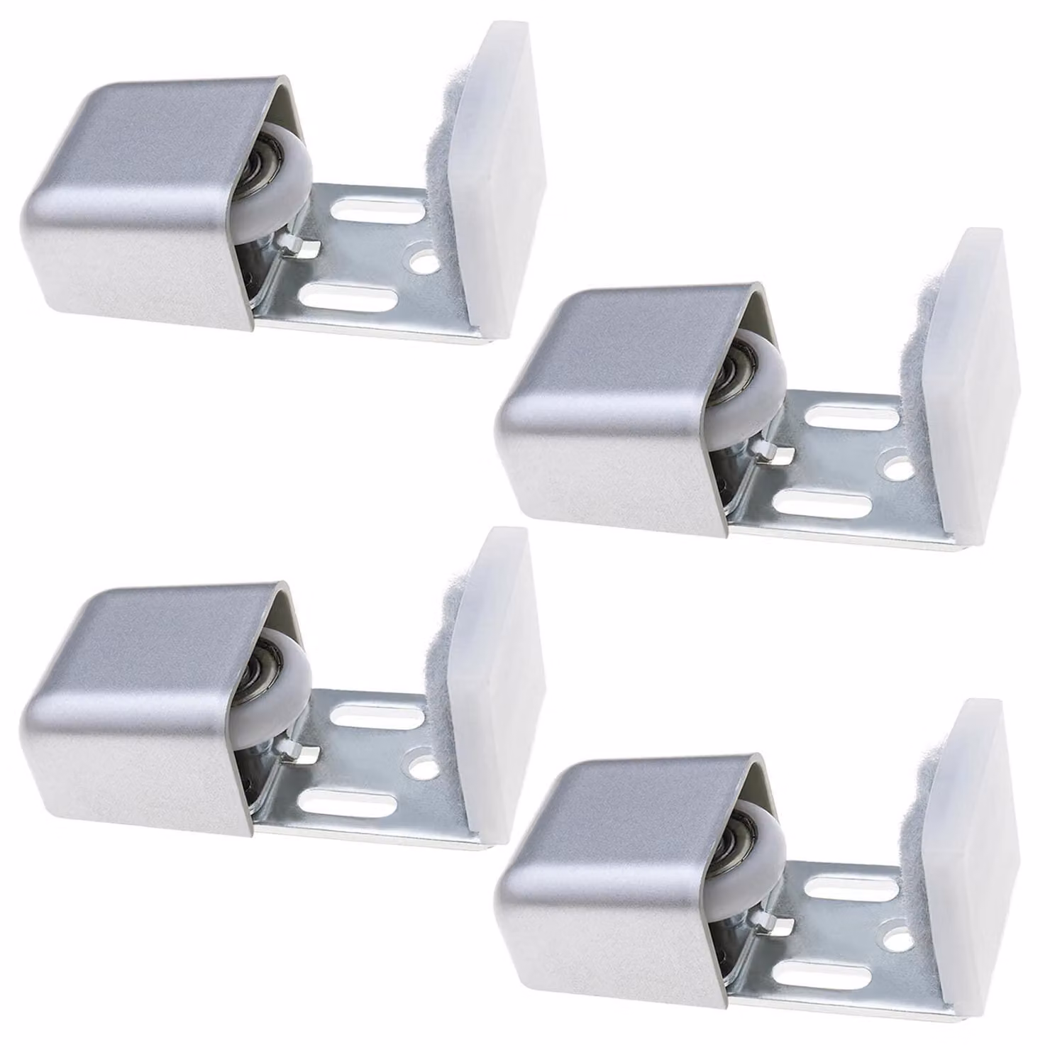 Guida a rulli per porta scorrevole - 4 pezzi - Ruote regolabili antiscrap