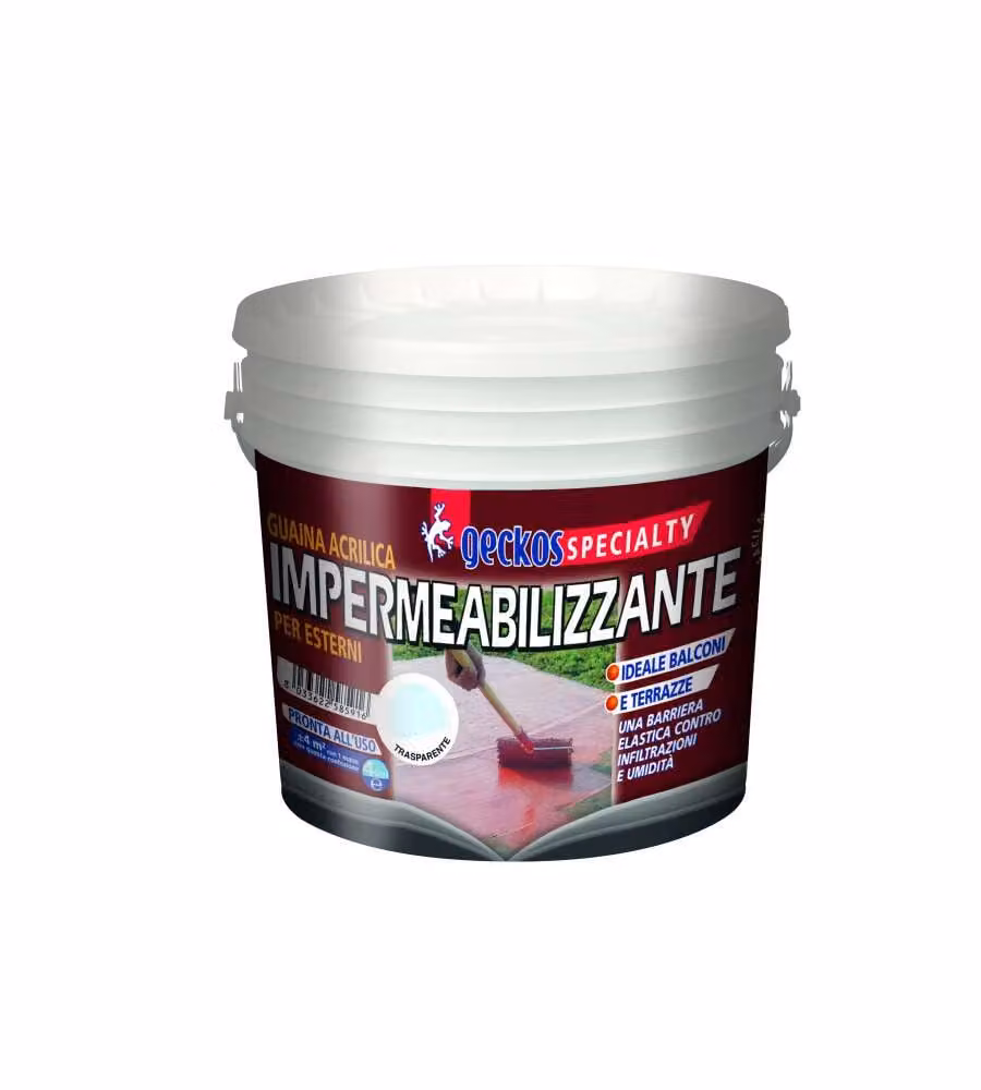 Geckos Guaina Acrilica Impermeabilizzante - Trasparente - 4L