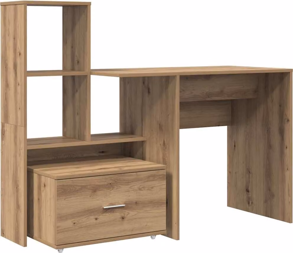 Scrivania con cassetto Rovere artigianale 131,5 x 50 x 106,5 cm