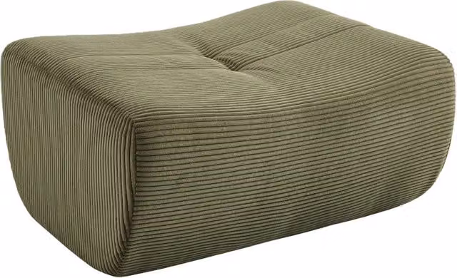 Poggiapiedi Sokol Sweeek in velluto a coste beige o verde per soggiorno