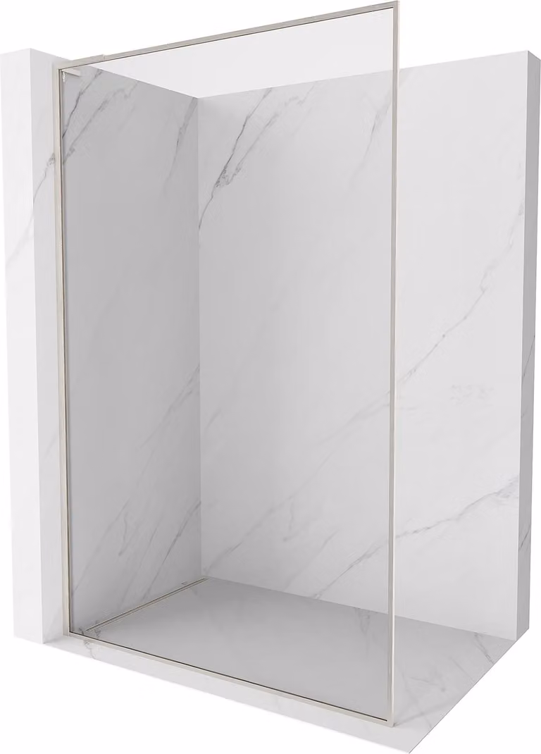 Mexen Kioto-F L Pannello doccia Walk-in con cornice 105 x 202 cm, trasparente 8 mm, nichel spazzolato - 800-105-174-97-00