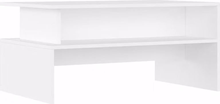 Tavolino da Salotto Bianco 90x55x42,5 cm in Legno Multistrato