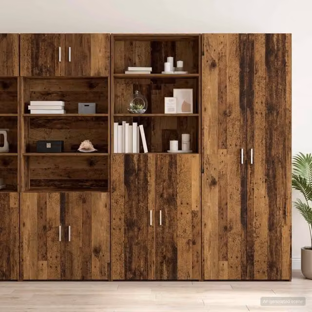 Credenza moderna vidaXL in legno ingegnerizzato MDF colore marrone L: 70 cm, P: 42,5 cm, H: 185 cm