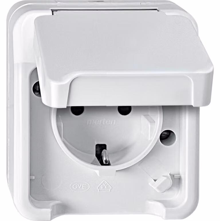 Presa di corrente Merten SCHUKO bianco polare MEG2300-8019