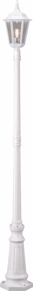 Lampada da sentiero Konstsmide Firenze in alluminio laccato bianco con vetro trasparente