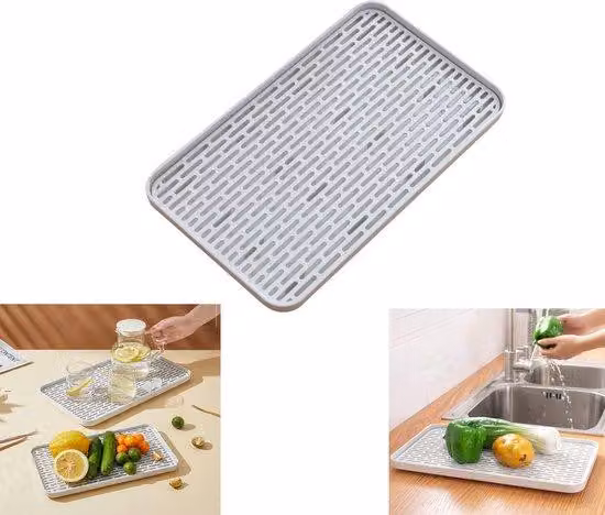 Tappetino per lavelli da tornio e da cucina - a 2 strati - bianco - versatile