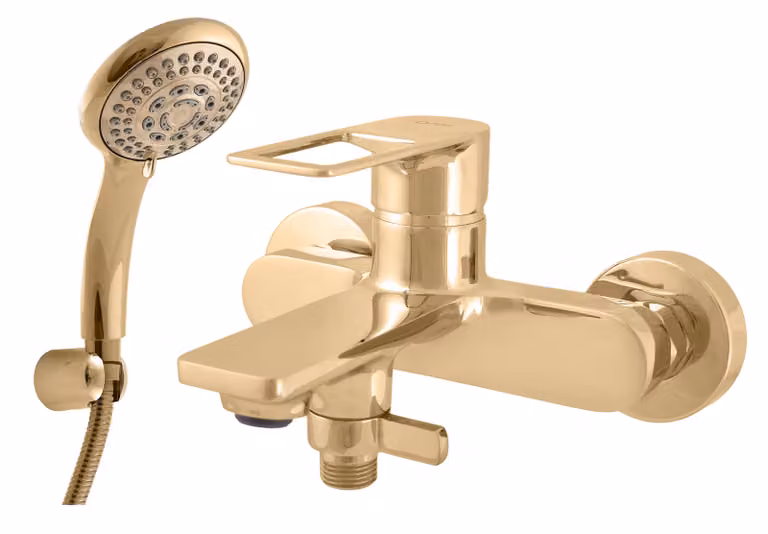 Slezák-RAV Miscelatore per bagno NIL - oro - lucido, Colore: ORO - lucido, Finitura superficiale: PVD, Dimensioni: 150 mm