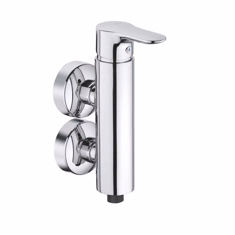 KLUDI OBJEKTA Mitigeur monocommandé pour douche, robinetterie monobloc verticale, montage mural, chrome, 366510575, 366510575