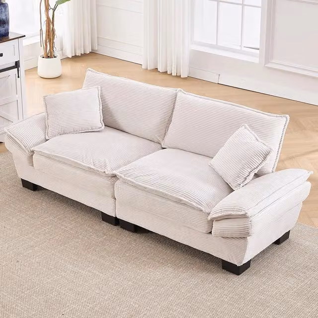 Divano letto doppio - Xylo - Con piumino, cuscino incluso, beige