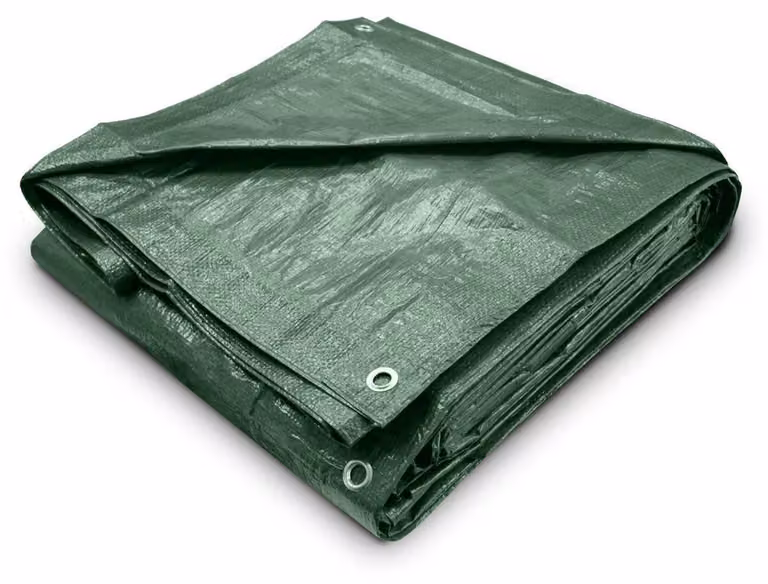 Telo protettivo leggero, 2,4 m x 3,0 m - Impermeabile - Telo di copertura per il terreno - Telo per il ponte - Multiuso - Polietilene da 80 g/m²