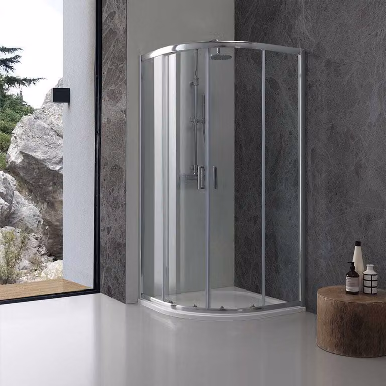 Box doccia 90x90 semicircolare giada cristallo 6 mm trasparente