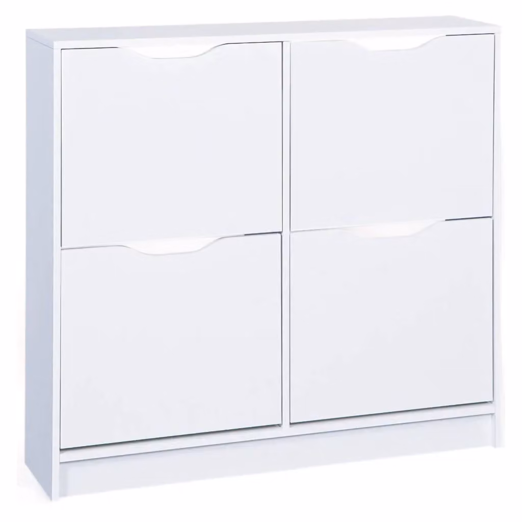 Mobile Portascarpe Gagliole DMORA con 8 Vani e Roll Shutter, Bianco, L/P/H: 100 x 25 x 90 cm – 2