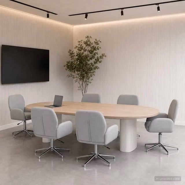 Sedie da scrivania girevoli 6 pz 54 x 58 x 90 cm Grigio Chiaro 3428311