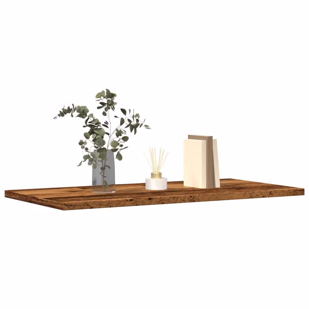 Set di 4 mensole a parete vidaXL in legno color marrone, L 60 cm x P 30 cm x H 1,5 cm