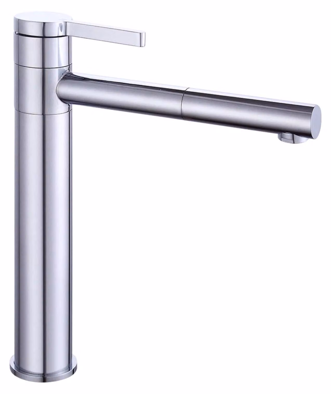 Rubinetteria da bagno - Rubinetto alto per lavabo - Bocca orientabile a 360° - Acciaio inossidabile - Montaggio a vista - Attacco G3/8 - Argento