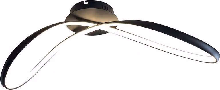 Moderna lampada da soffitto per il soggiorno, nera, colore neutro, LED 21W INFINITY Milagro