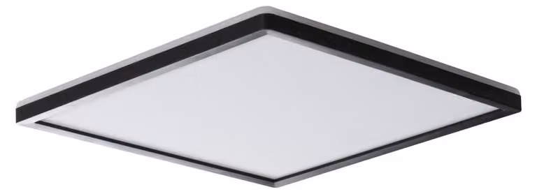 Plafoniera LED quadrata AZPO bianco e nero 17,5 W, luce regolabile (calda / fredda / neutra), 1800 lm, plastica, dimensioni: 2,9 x 30 x 30 cm, IP54, Miledo