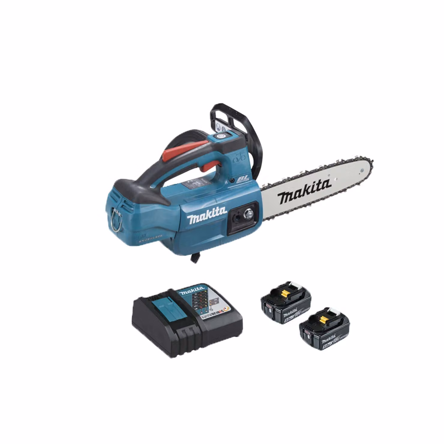 Sega per potatura senza spazzole MAKITA 18V - 2 batterie 5,0Ah - 1 caricatore rapido DC18RC DUC254RT2