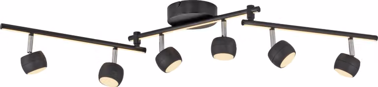 JUST LIGHT Lampada da soffitto a LED 11403-18, 32 W, 3000 K, 37 000 lm, bianco caldo, IP20, nero