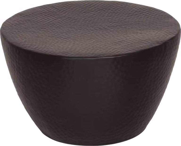 Maison Exclusive - Tavolino da caffè in alluminio martellato, diametro 50x30 cm, colore nero