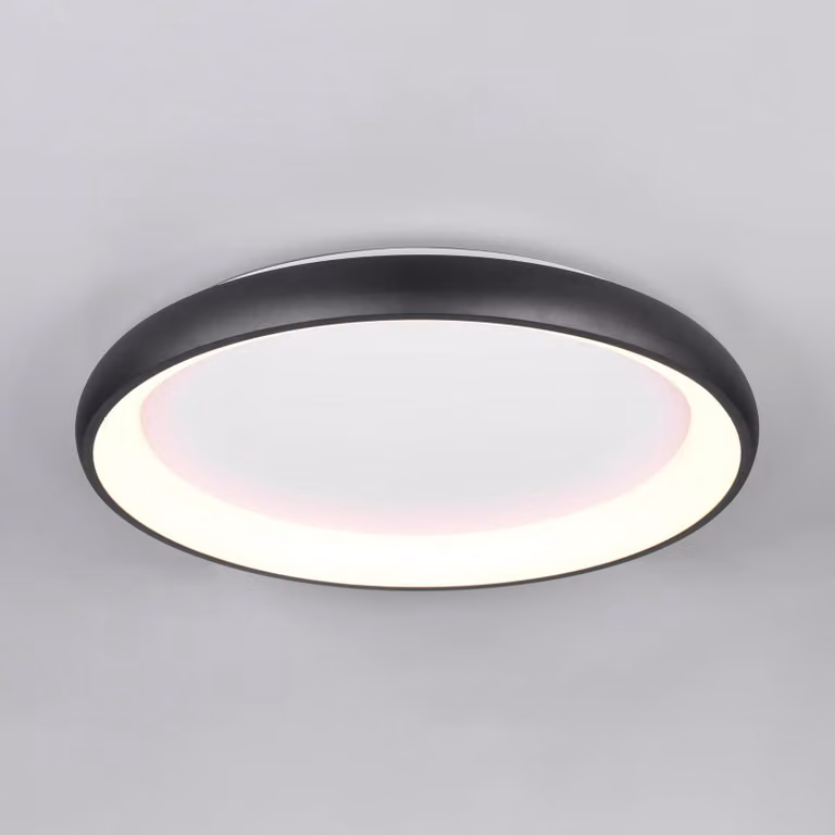Trio Lighting Plafoniera a LED Cardona, dimmerabile, Nero, Soggiorno / Sala da pranzo, Metallo, Moderno, Plafoniera LED