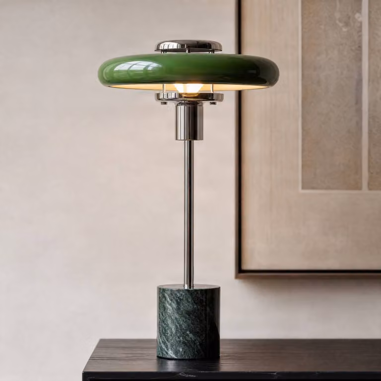 Lampada da tavolo Branford Lindby, Verde, Soggiorno / Sala da pranzo, Metallo, Vintage, Lampada da tavolo