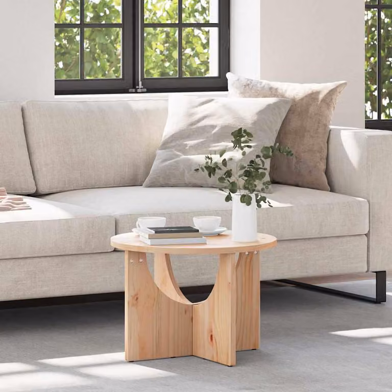 Maison Exclusive - Tavolino Natur 50 x 50 x 35 cm in legno massello di pino
