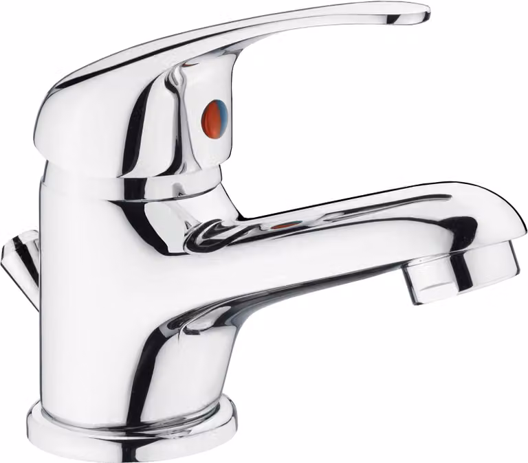 Miscelatore monocomando per lavabo con finitura cromata