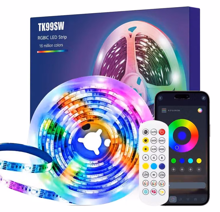 Striscia LED RGBIC da 2 metri, controllabile tramite app e telecomando