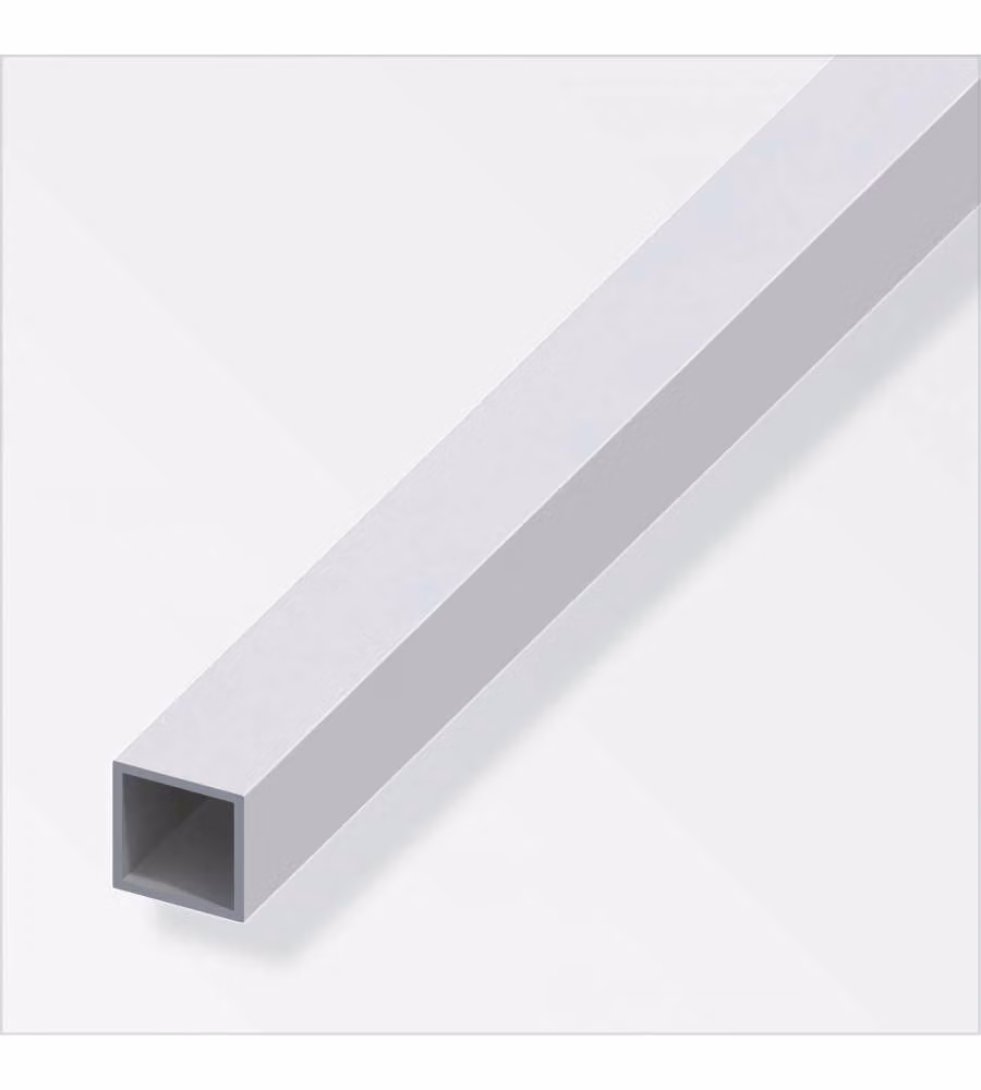 Tubo Quadrato 10X10X1 Alluminio Argento 1Metro