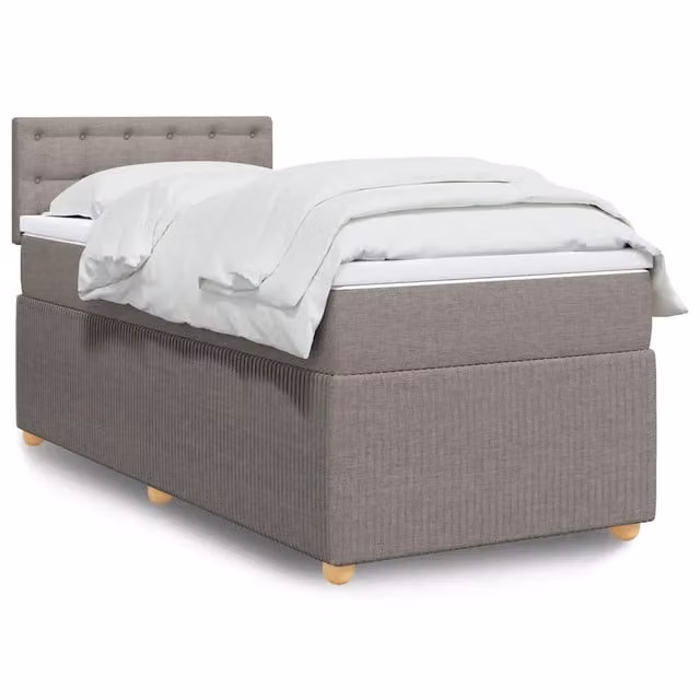 Letto con Giroletto a Molle Pocket e Materasso vidaXL in Tessuto con Rivestimento Rimovibile, L 80 cm x P 200 cm