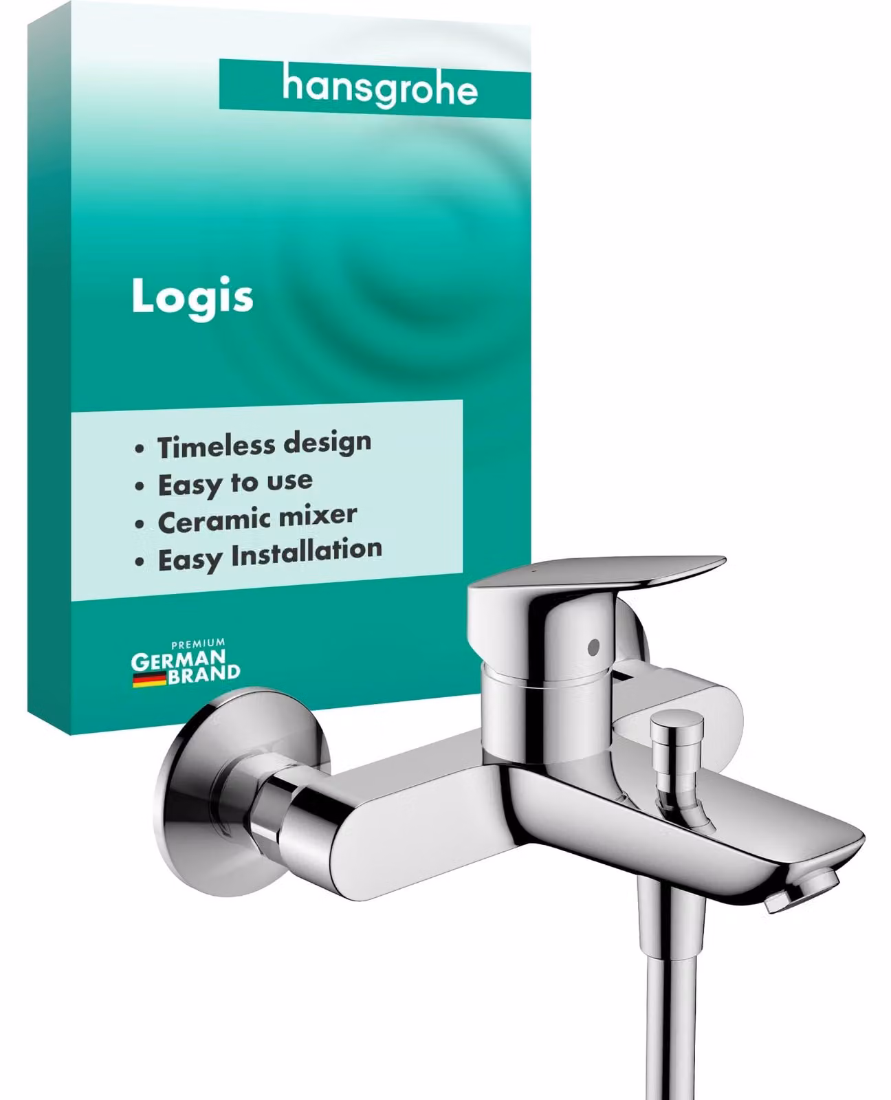 Miscelatore monocomando per lavabo, finitura cromata, 2 funzioni