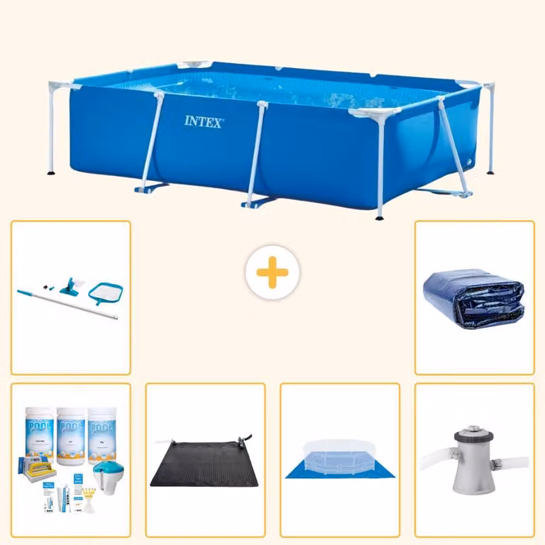 Piscina fuori terra rettangolare - 260x160x65 cm - 7 pezzi - Modello S20031