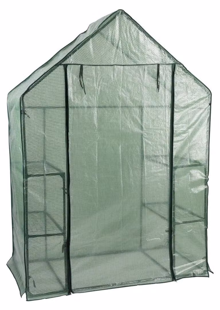 Serra da giardino in plastica - Serre con porta a rullo - 143 x 73 x 195 cm - Verde