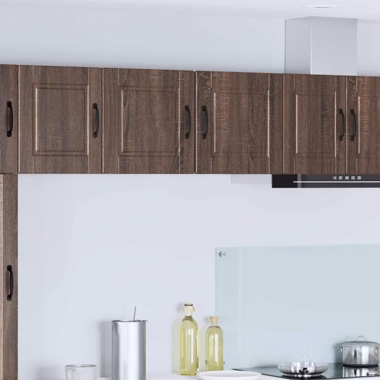 Armadietto a muro moderno vidaXL PORTO in legno marrone con ante a battente e ripiani interni L/P/H: 40 x 31 x 40 cm