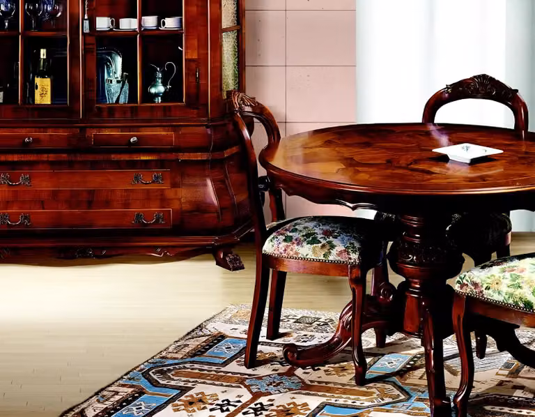Rund Esstisch Esszimmer Tisch Ausziehbarer Tische Luxus Holz Italienische Möbel